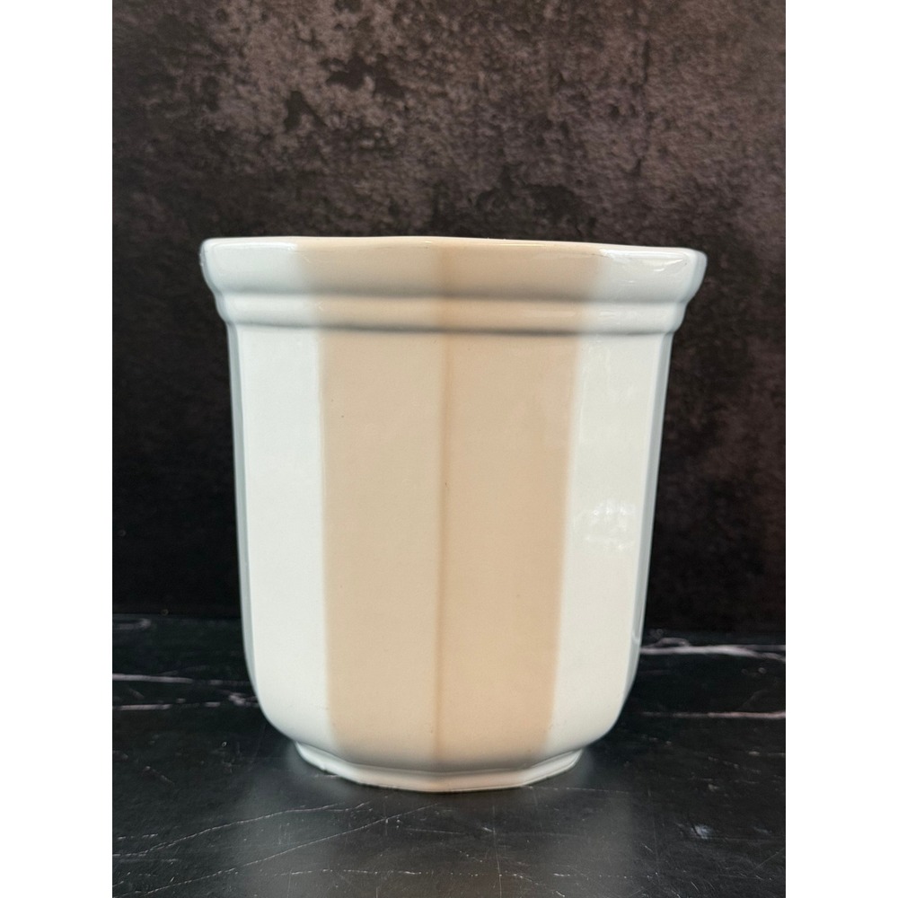Vintage Pfaltzgraff Heritage White Stoneware 6in Tall Canister NO LID!